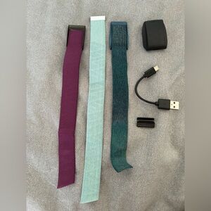 Whoop 3.0 Band Set in Purple, Mint, and Teal with Charger